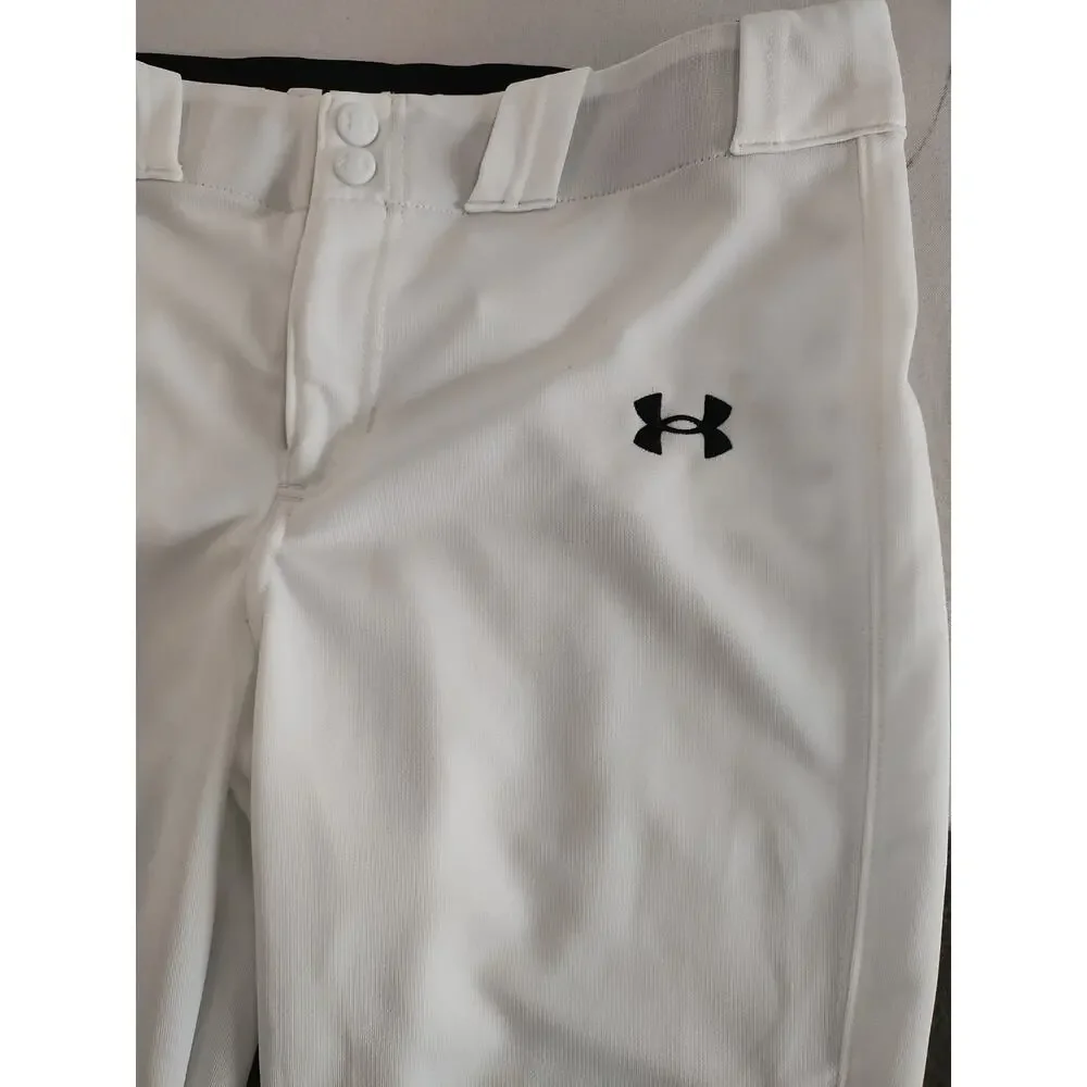 Under Armour Utility Tapered Fit Youth XL Boys White Baseball Pants